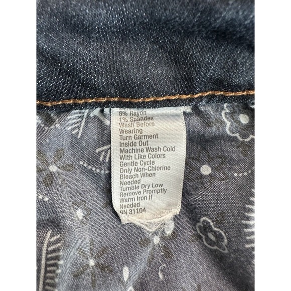 True Craft Jeans High Rise Skinny Women's Size 11 x 25.5 inseam Blue Distressed - Picture 5 of 11